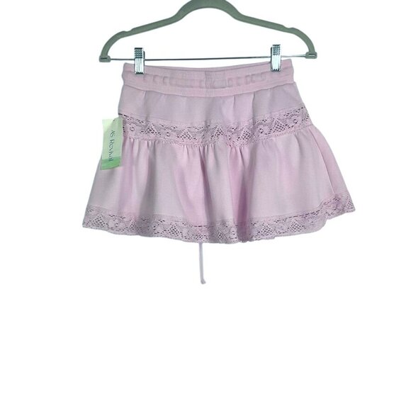 NWT Altar'd State Revival Pink Real Love Lace Skort (S) & Sweatshirt (M) Set - Picture 8 of 16
